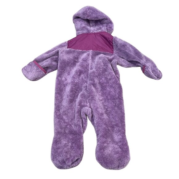 The North Face Infant Fleece Hooded Bunting Suit 3-6M Purple - Picture 6 of 6